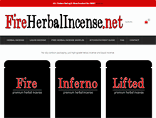 Tablet Screenshot of fireherbalincense.net